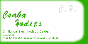 csaba hodits business card